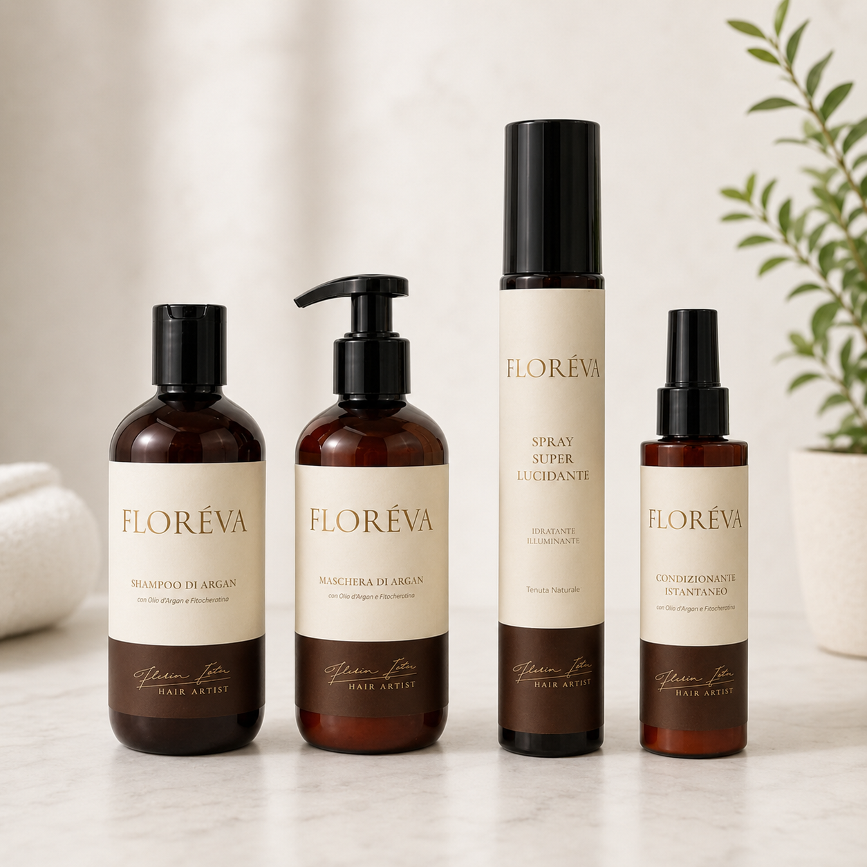 Set Complet Ingrijire Par Floreva Argan Elixir Premium